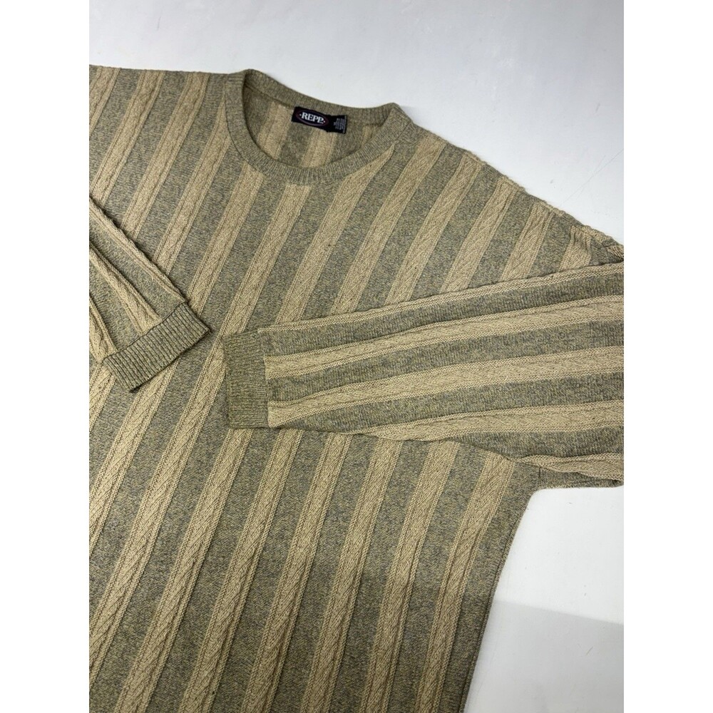 Vintage REPP LTD Sweater Mens 5XL Textured Pullover Coogi Inspired USA 90s
